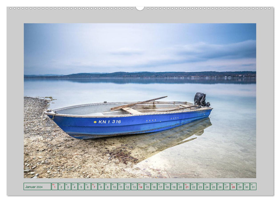 Bootsromantik am Bodensee (CALVENDO Premium Wandkalender 2024)