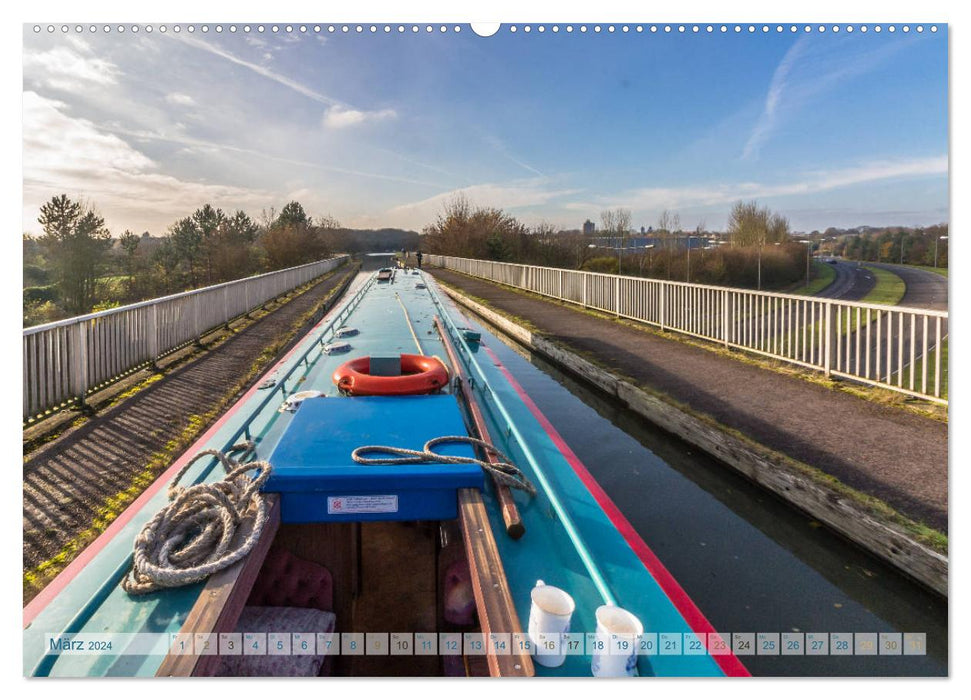 Navigation de plaisance étroite sur le canal Grand Union (Calendrier mural CALVENDO 2024) 