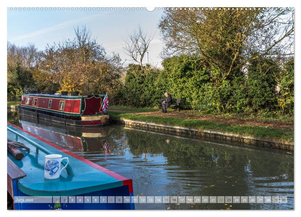 Navigation de plaisance étroite sur le canal Grand Union (Calendrier mural CALVENDO 2024) 