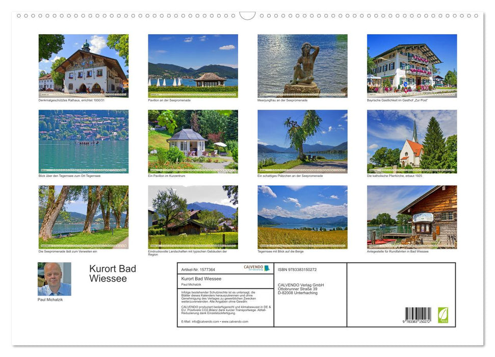 Kurort Bad Wiessee (CALVENDO Wandkalender 2024)