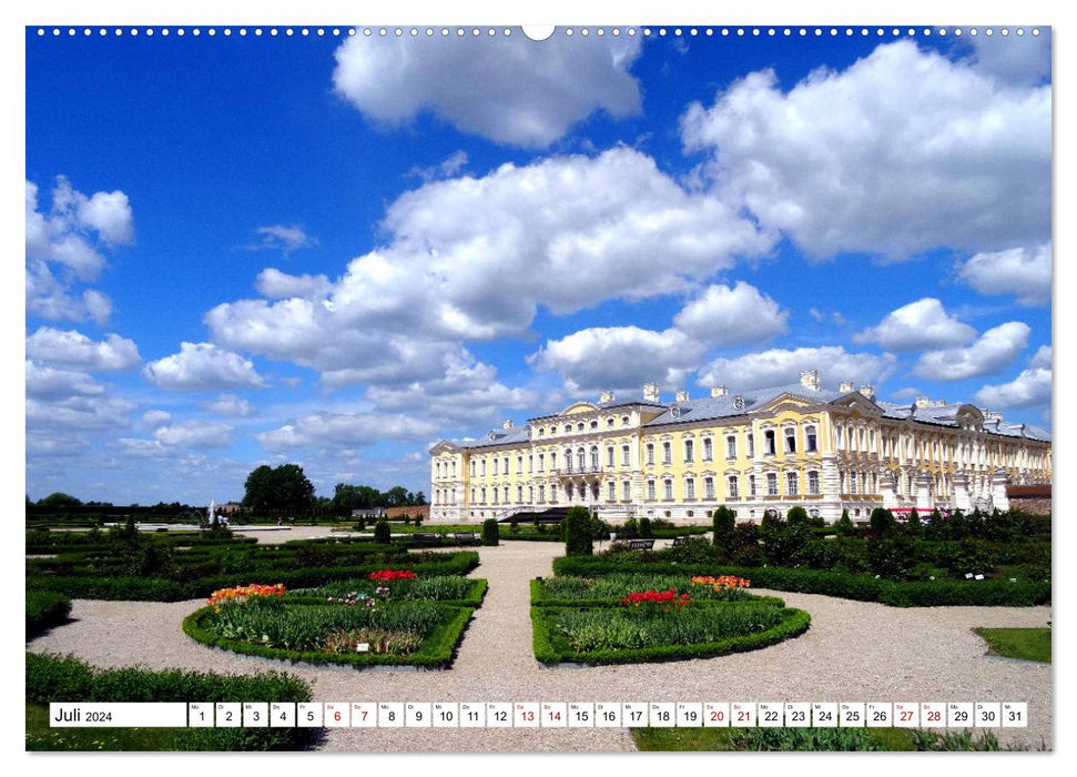 Ruhenthal Dream Castle - The Versailles of the Baltics (CALVENDO Premium Wall Calendar 2024) 