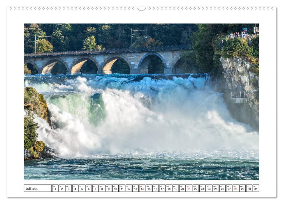 Rheinfall in Schaffhausen - Ein Naturschauspiel (CALVENDO Premium Wandkalender 2024)