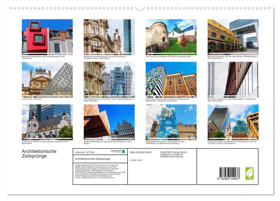 Architektonische Zeitsprünge (CALVENDO Premium Wandkalender 2024)