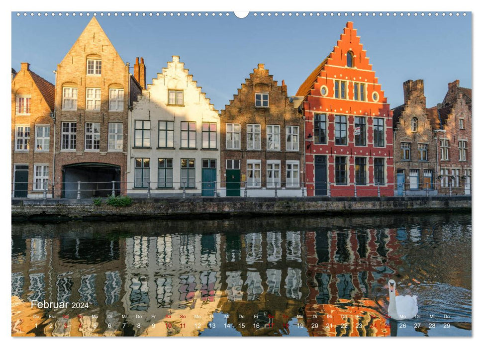 Flandern - Stadt und Strand (CALVENDO Premium Wandkalender 2024)