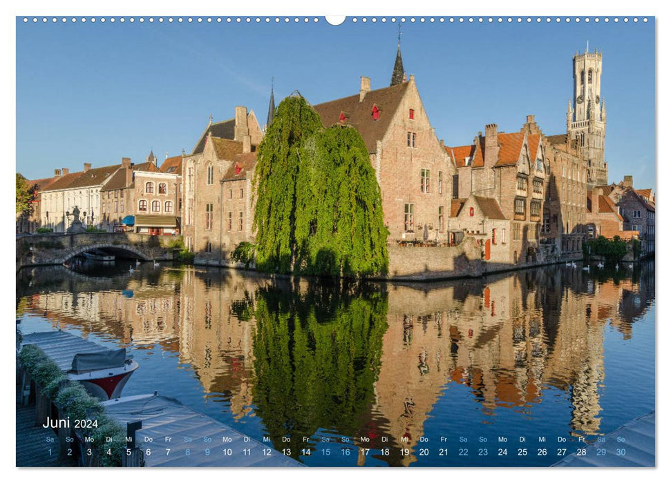 Flandern - Stadt und Strand (CALVENDO Premium Wandkalender 2024)