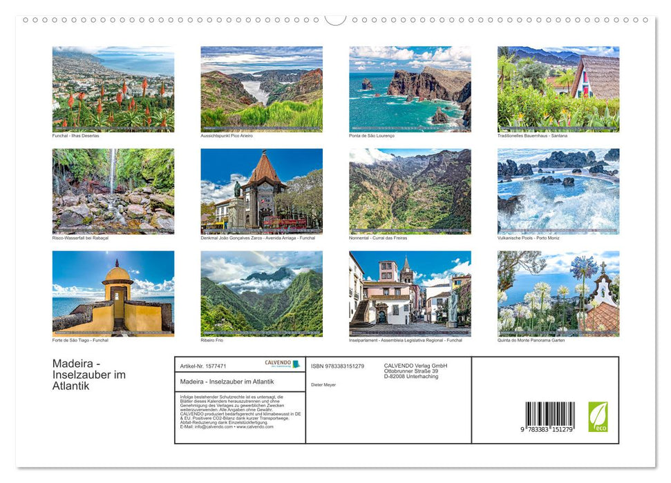 Madeira - Island magic in the Atlantic (CALVENDO Premium Wall Calendar 2024) 