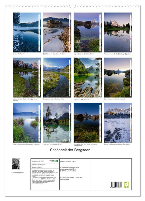 Beauty of the mountain lakes (CALVENDO wall calendar 2024) 