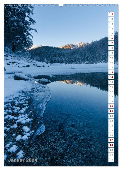 Beauté des lacs de montagne (Calendrier mural CALVENDO 2024) 