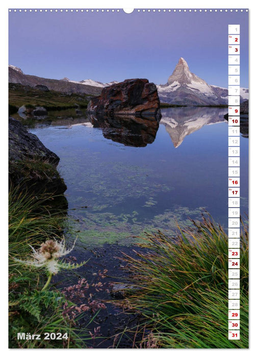 Beauté des lacs de montagne (Calendrier mural CALVENDO 2024) 