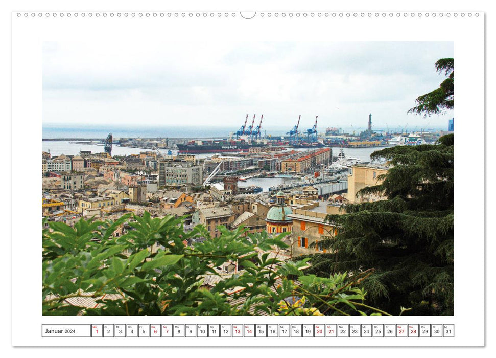 Im Hafen von Genua (CALVENDO Wandkalender 2024)