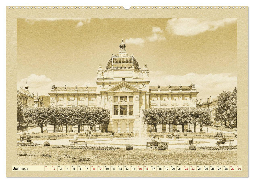 Zagreb - A calendar in newspaper style (CALVENDO Premium Wall Calendar 2024) 