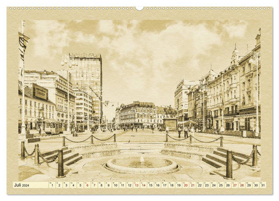 Zagreb – Ein Kalender im Zeitungsstil (CALVENDO Premium Wandkalender 2024)