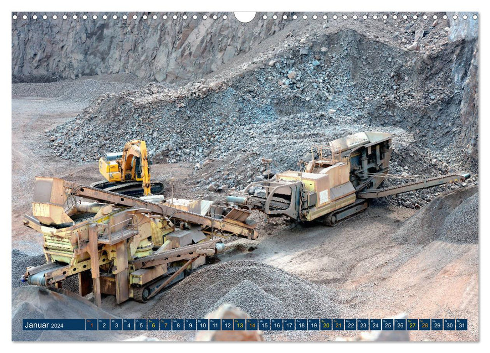 Bergbau - Die Faszination der riesigen Maschinen (CALVENDO Wandkalender 2024)