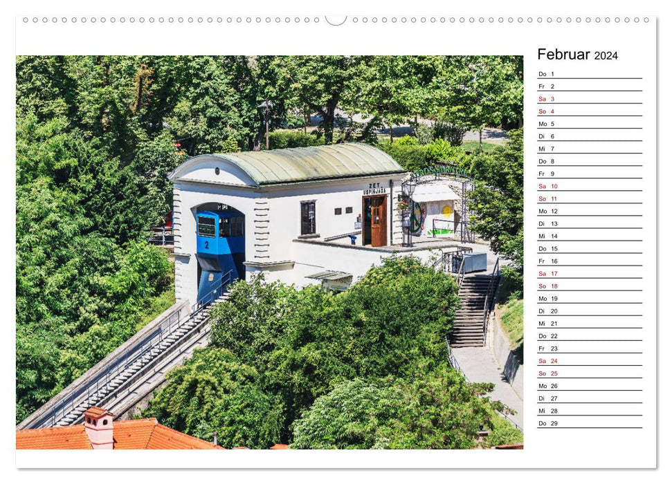 Ein Wochenende in Zagreb (CALVENDO Premium Wandkalender 2024)