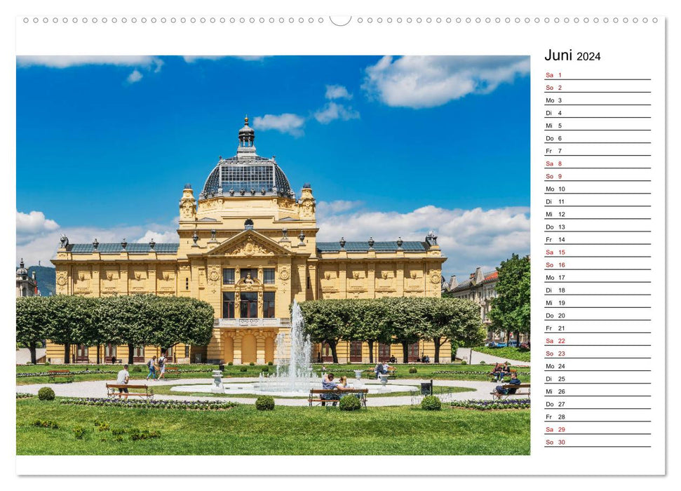 Ein Wochenende in Zagreb (CALVENDO Premium Wandkalender 2024)