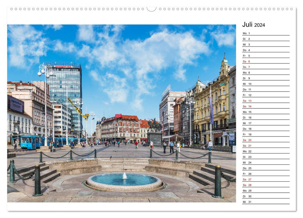 Ein Wochenende in Zagreb (CALVENDO Premium Wandkalender 2024)