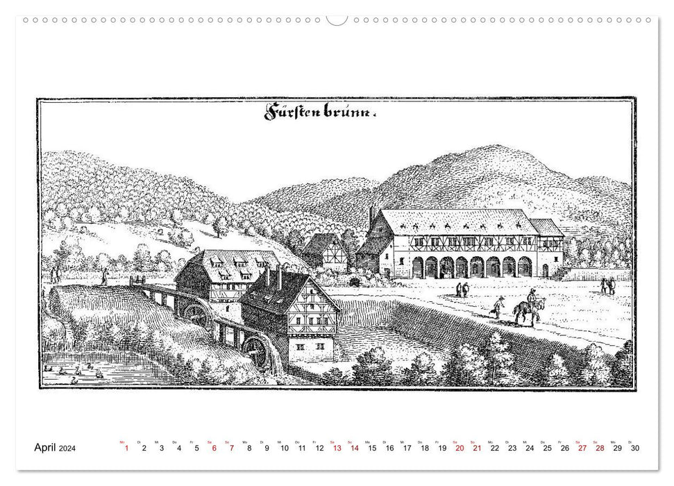 Heidelberg – Kupferstiche von Matthäus Merian d. Ä. (1593-1650) (CALVENDO Premium Wandkalender 2024)