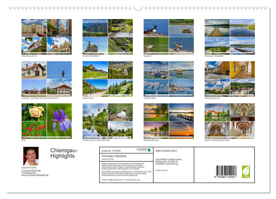 Chiemgau-Highlights (CALVENDO Premium Wandkalender 2024)