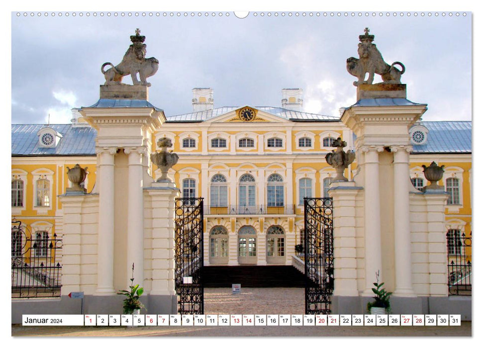 Ruhenthal Dream Castle - The Versailles of the Baltics (CALVENDO Wall Calendar 2024) 
