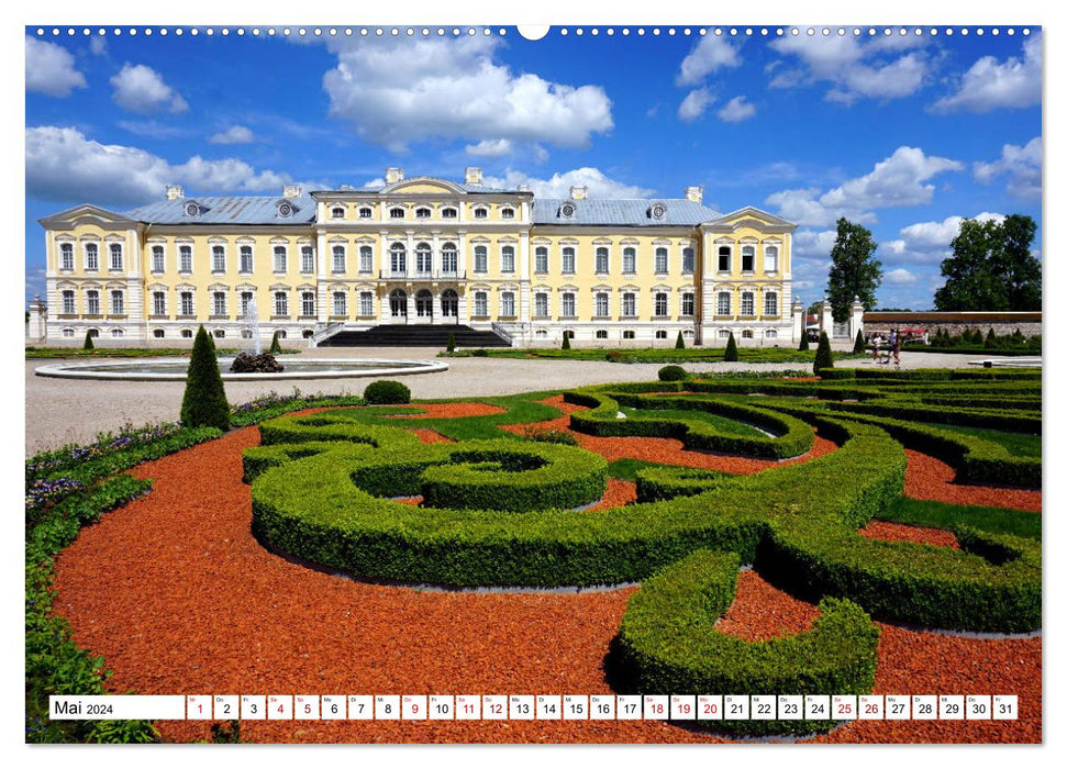 Ruhenthal Dream Castle - The Versailles of the Baltics (CALVENDO Wall Calendar 2024) 