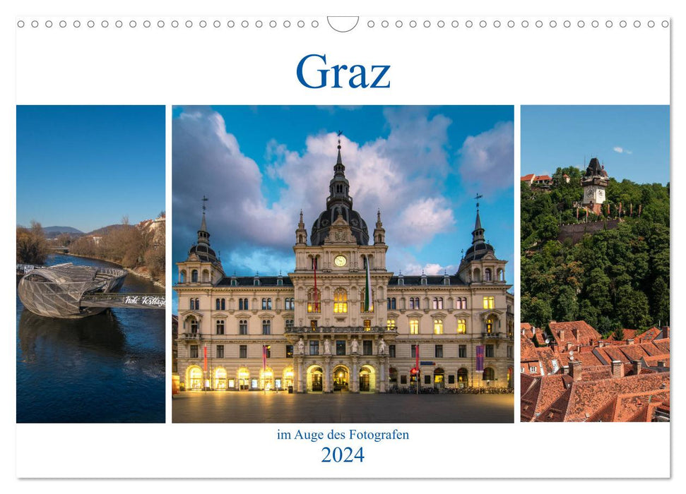 Graz im Auge des Fotografen (CALVENDO Wandkalender 2024)