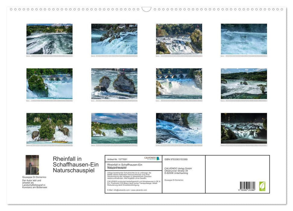 Rheinfall in Schaffhausen - Ein Naturschauspiel (CALVENDO Wandkalender 2024)