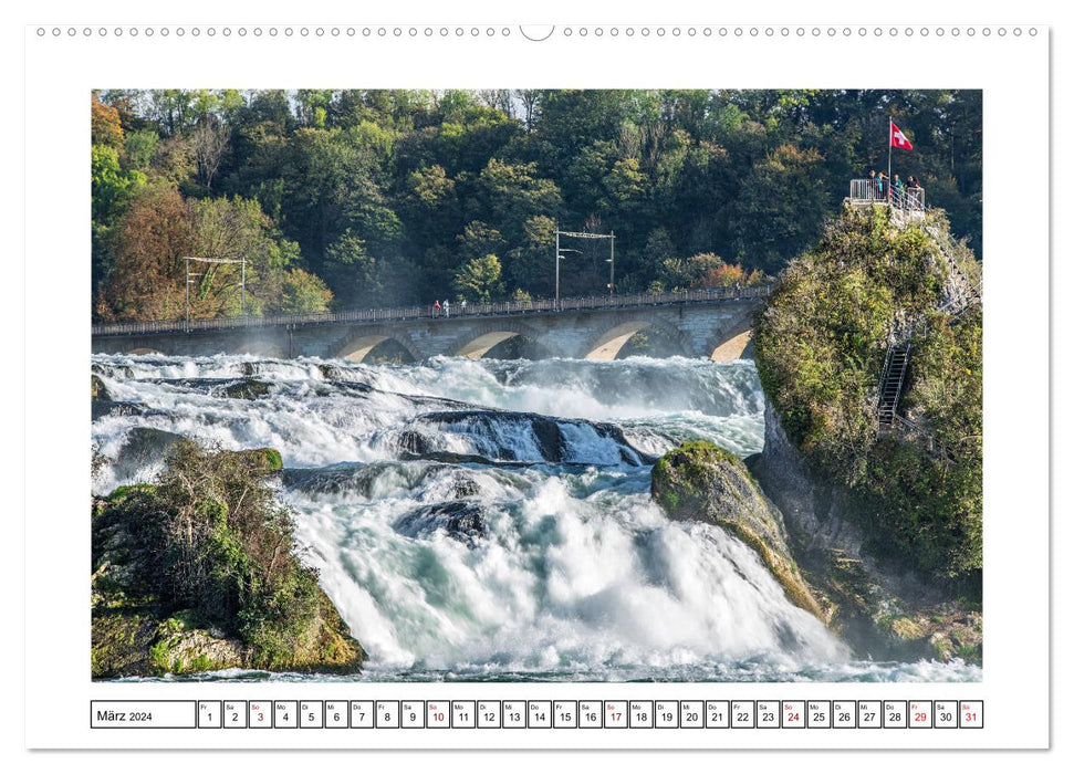 Rheinfall in Schaffhausen - Ein Naturschauspiel (CALVENDO Wandkalender 2024)