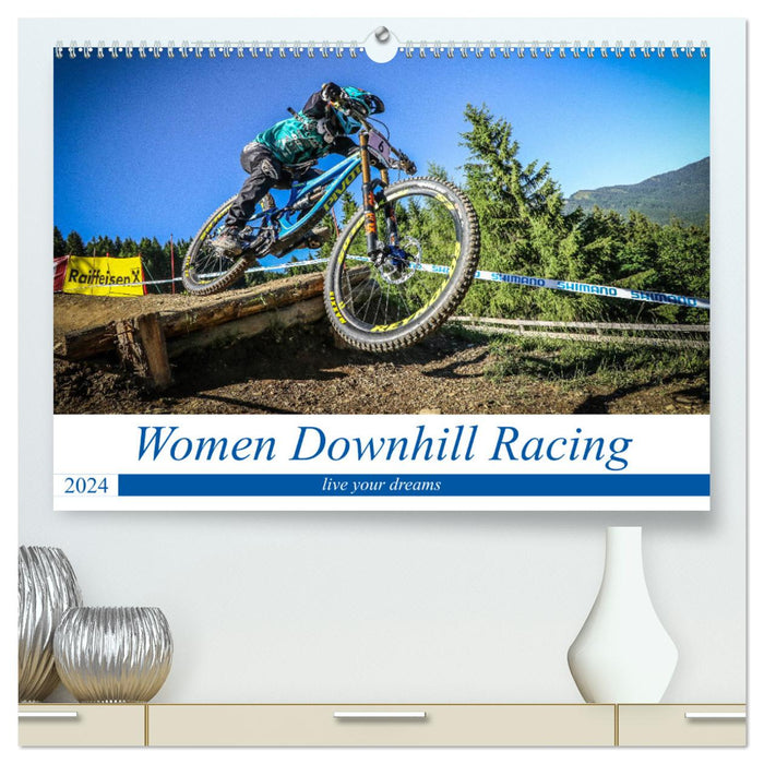 Women Downhill Racing (CALVENDO Premium Wandkalender 2024)