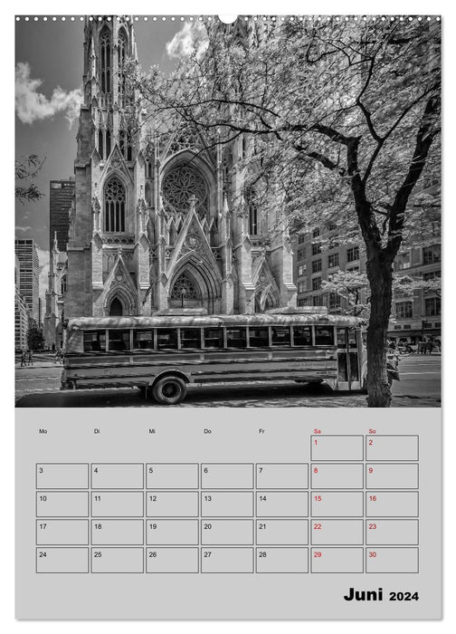 NEW YORK CITY Monochrome Stadtansichten (CALVENDO Premium Wandkalender 2024)