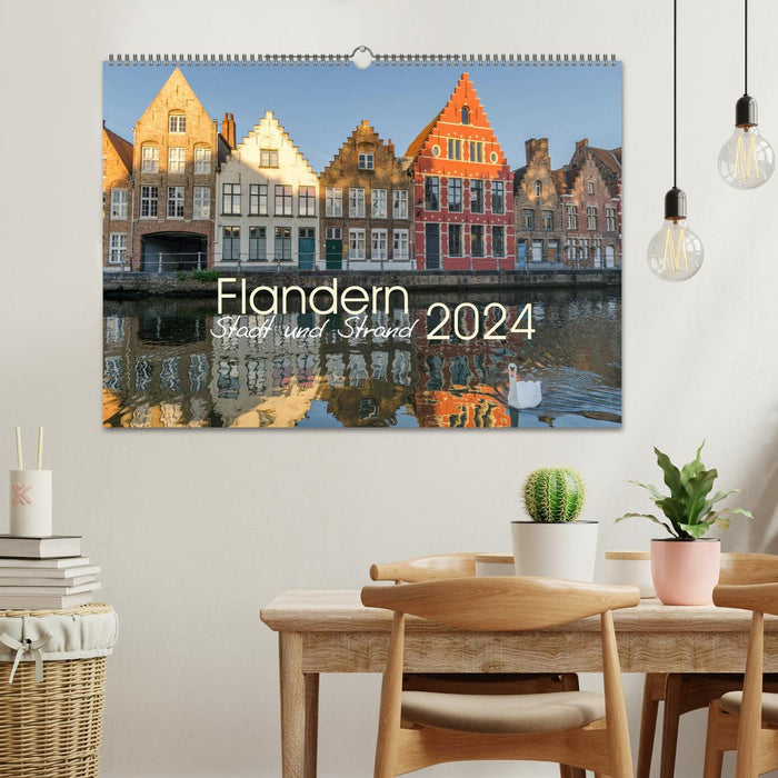 Flandern - Stadt und Strand (CALVENDO Wandkalender 2024)