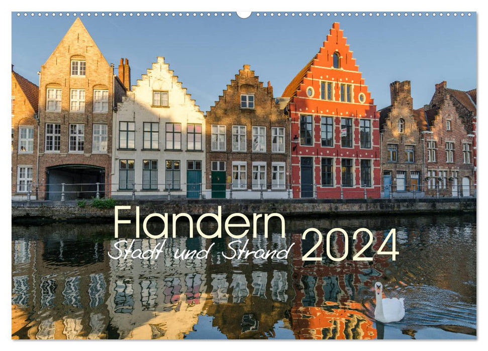 Flandern - Stadt und Strand (CALVENDO Wandkalender 2024)