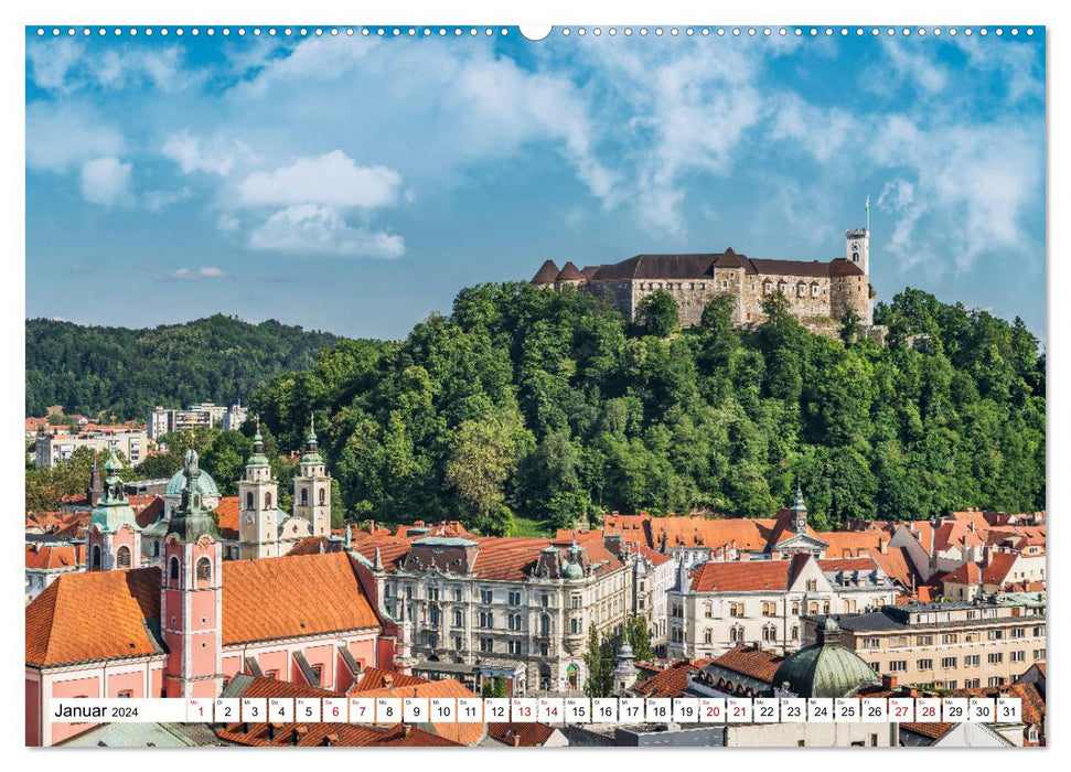 Ein Wochenende in Ljubljana (CALVENDO Wandkalender 2024)