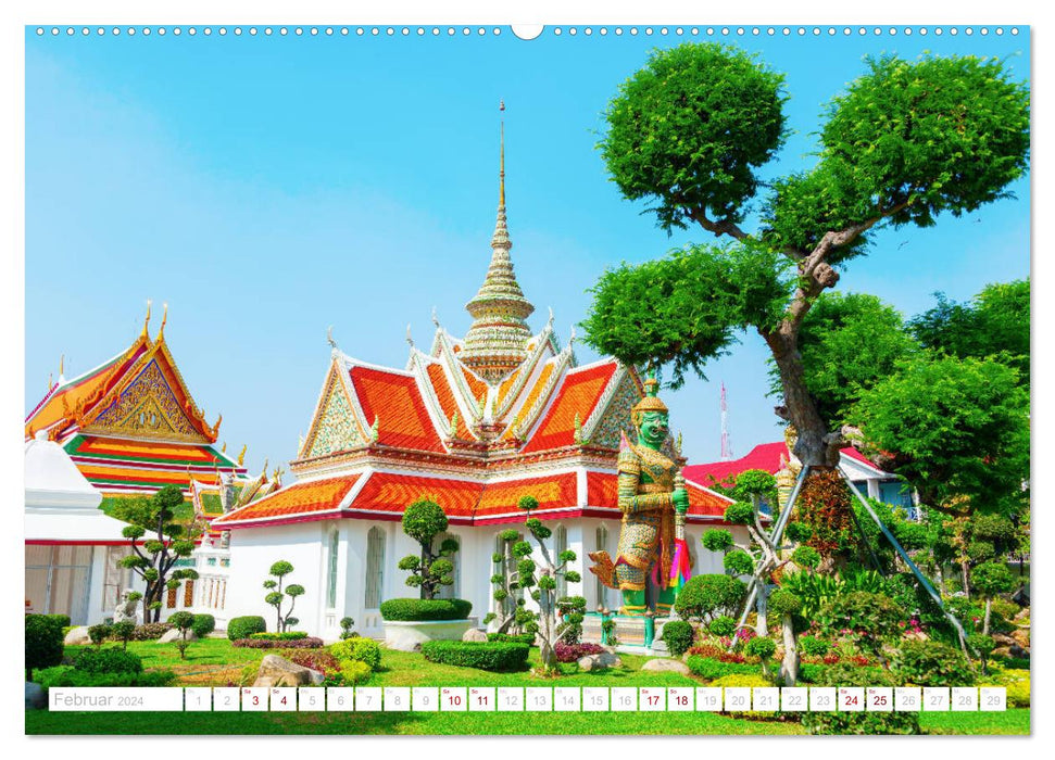 Bangkok - Thailands Hauptstadt in bunten Bildern (CALVENDO Premium Wandkalender 2024)