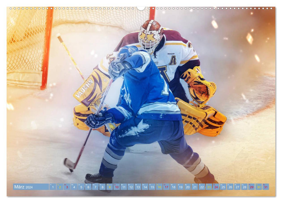 Eishockey - Fight (CALVENDO Premium Wandkalender 2024)