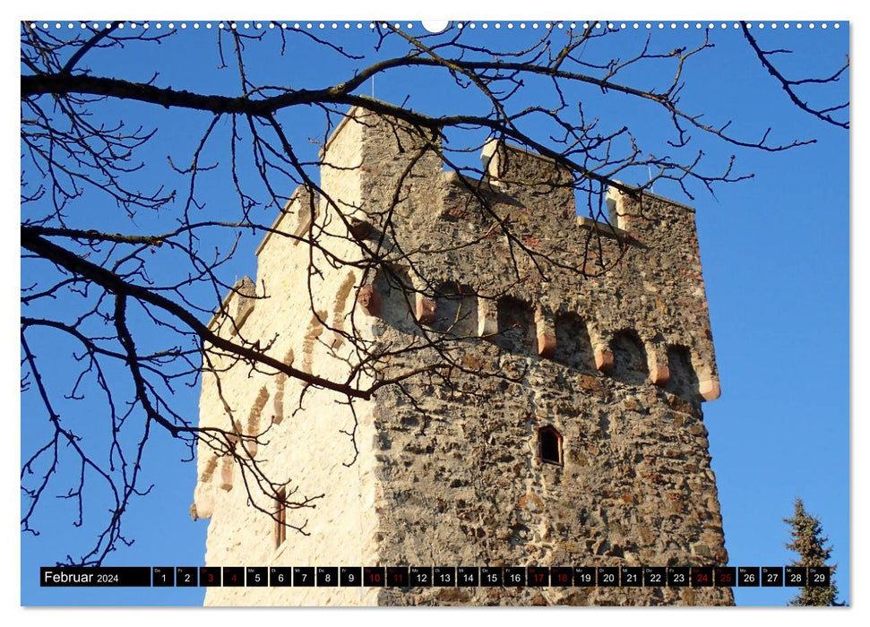 Sehenswertes Bensheim an der Bergstraße (CALVENDO Wandkalender 2024)