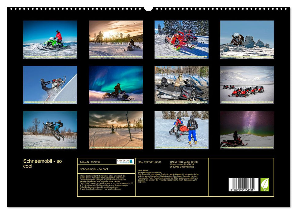 Schneemobil - so cool (CALVENDO Premium Wandkalender 2024)