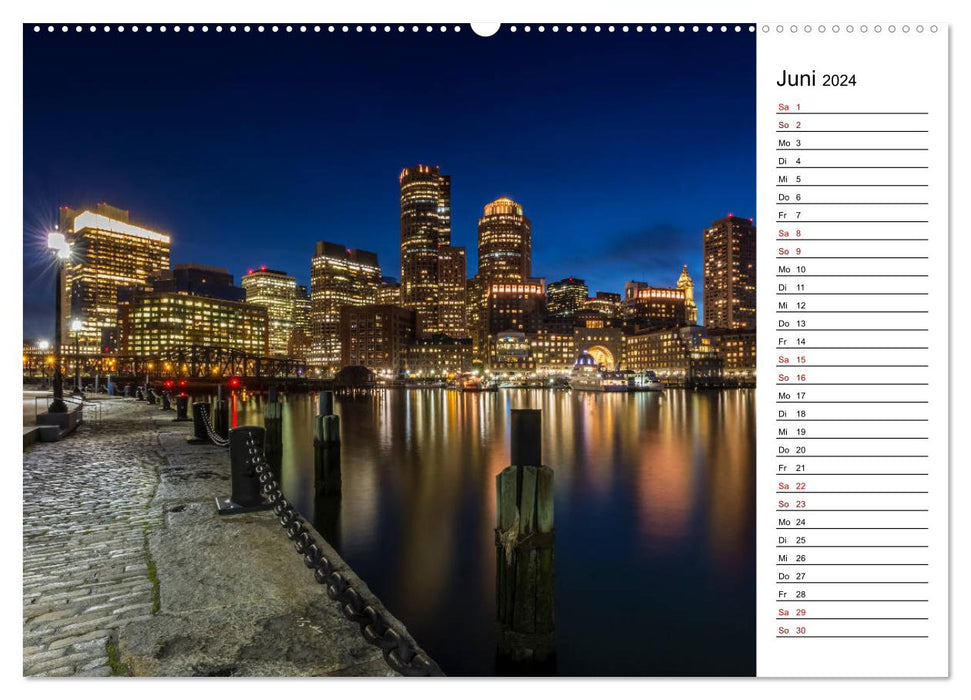 Stadtansichten aus Boston (CALVENDO Premium Wandkalender 2024)