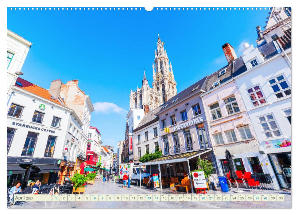 Impressions photographiques d'Anvers (calendrier mural CALVENDO 2024) 