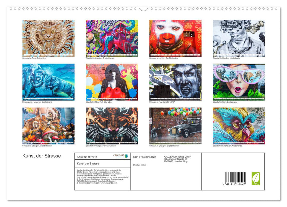 Kunst der Strasse (CALVENDO Premium Wandkalender 2024)