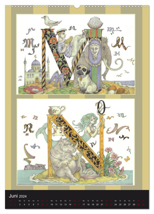 ABC. Ein Alphabet in Bildern. (CALVENDO Premium Wandkalender 2024)