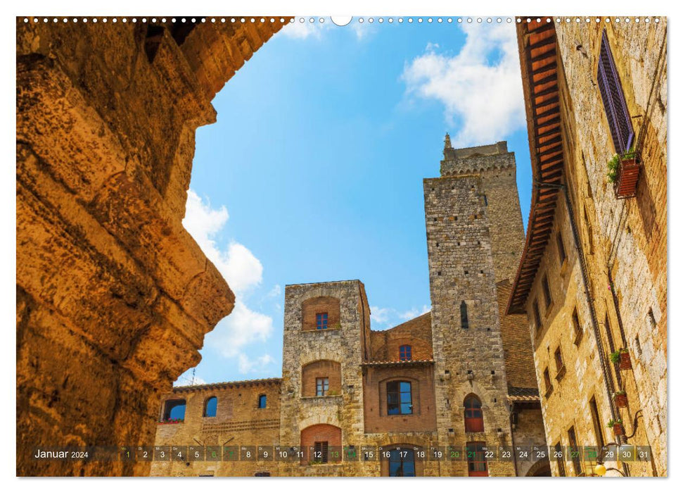 San Gimignano, la ville des tours (Calendrier mural CALVENDO 2024) 