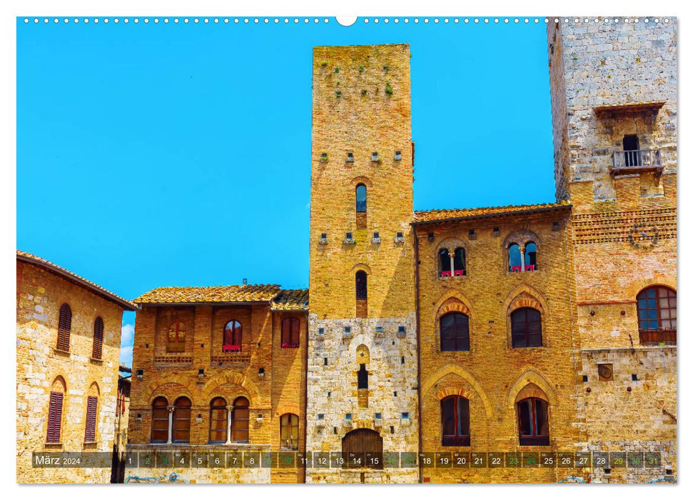 San Gimignano, die Stadt der Türme (CALVENDO Wandkalender 2024)