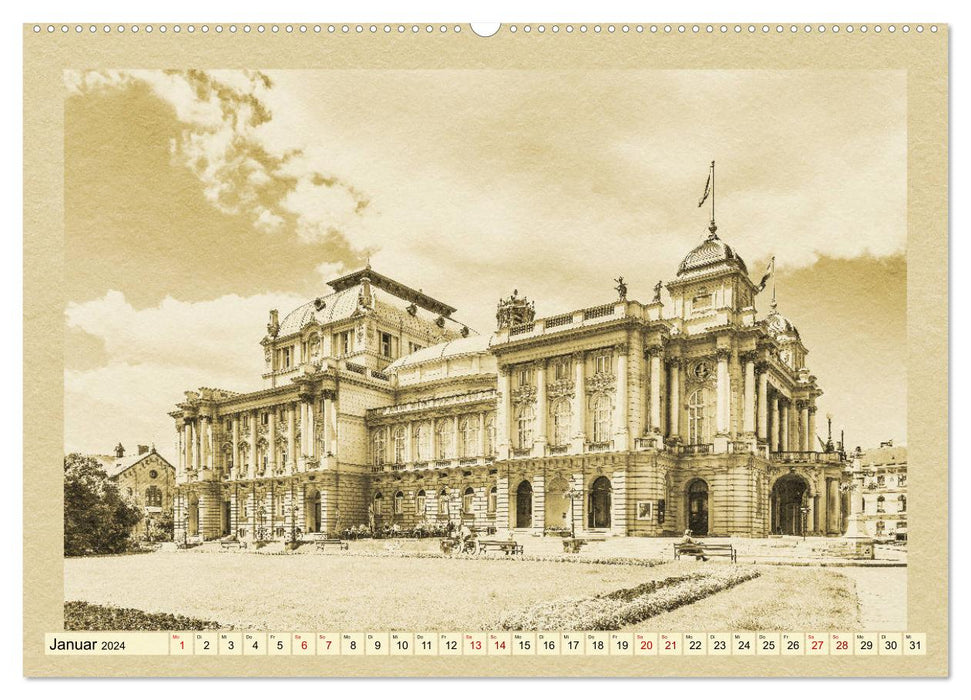 Zagreb – Ein Kalender im Zeitungsstil (CALVENDO Wandkalender 2024)