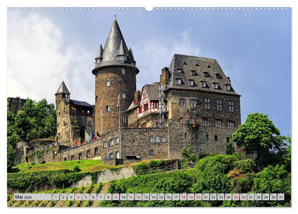 Bacharach - Sehenswerter Ort am Mittelrhein (CALVENDO Premium Wandkalender 2024)