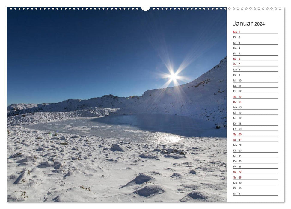 Bergseen im Ultental (CALVENDO Premium Wandkalender 2024)