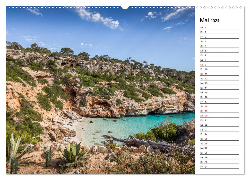 Mallorca - Strände im Südosten (CALVENDO Premium Wandkalender 2024)