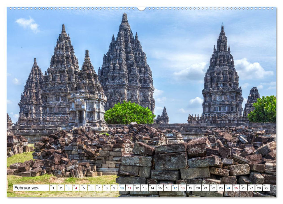 Java, Indonesische Insel im Feuerring (CALVENDO Premium Wandkalender 2024)