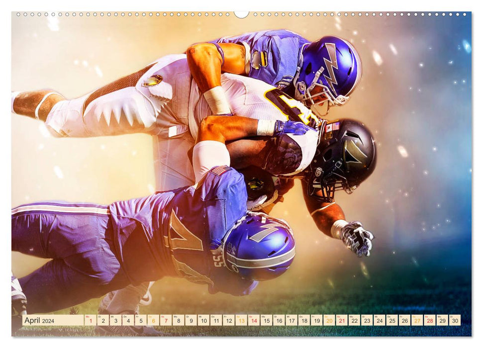 American Football - Fight (CALVENDO Premium Wandkalender 2024)