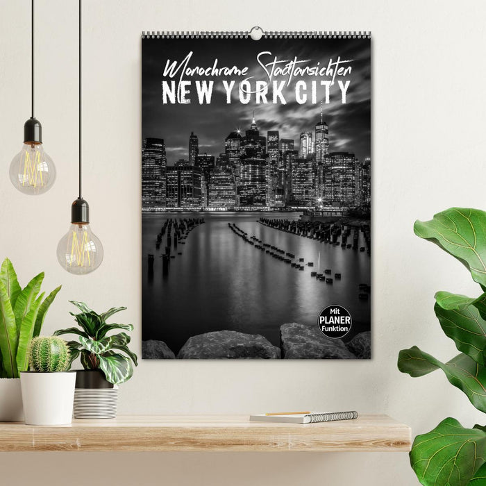 NEW YORK CITY Vues monochromes de la ville (calendrier mural CALVENDO 2024) 