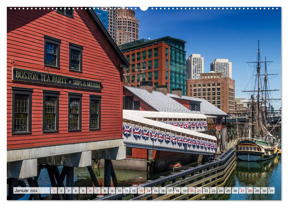 Stadtansichten aus Boston (CALVENDO Premium Wandkalender 2024)